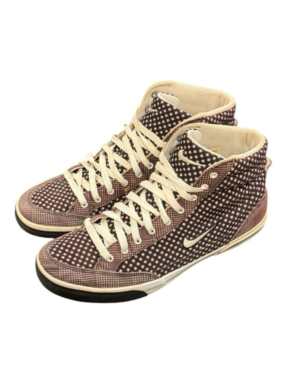 Nike Retro GTS 2008 Mens sz 9.5 Canvas High Top Plaid Sneakers 354906-116